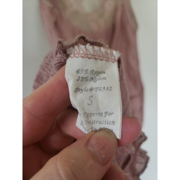 Mine Womens Top Cami Tank Lace Gauzy Whimsygoth Romantic Y2k Vintage  S - Picture 12 of 13